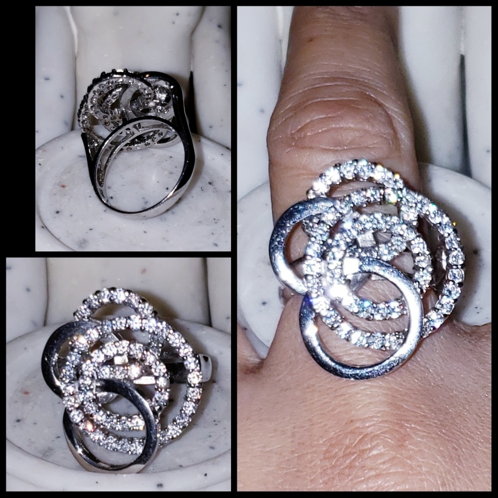 Cocktail Silver Ring